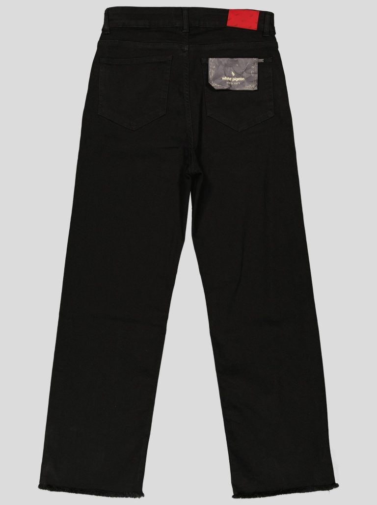 Jean droit taille haute bas brut — photo 4