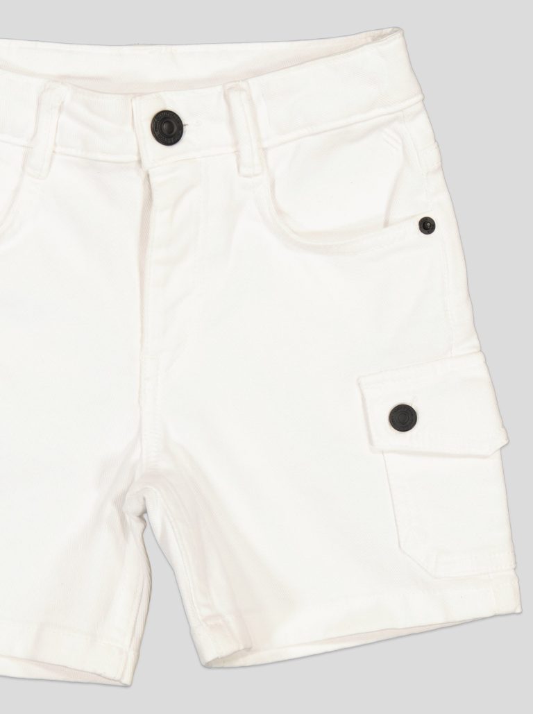 Short Fillette Cargo en Twill – Poches à Rabat — photo 3