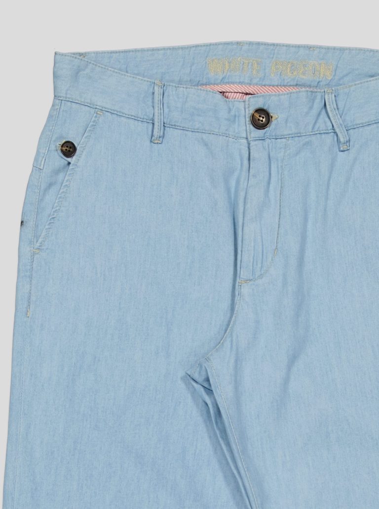Pantalon Homme en Jean Léger - Coupe Droite White Pigeon — photo 3