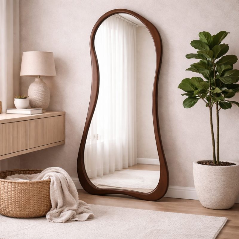 Miroir Dune – Design Organique en Bois Massif — photo 4