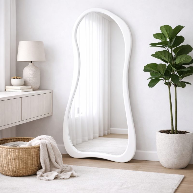 Miroir Dune – Design Organique en Bois Massif — photo 3