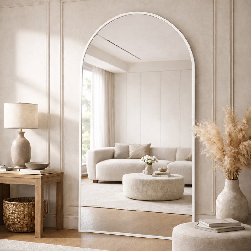 Miroir Arche Mat – Grand miroir mural au design intemporel — photo 6