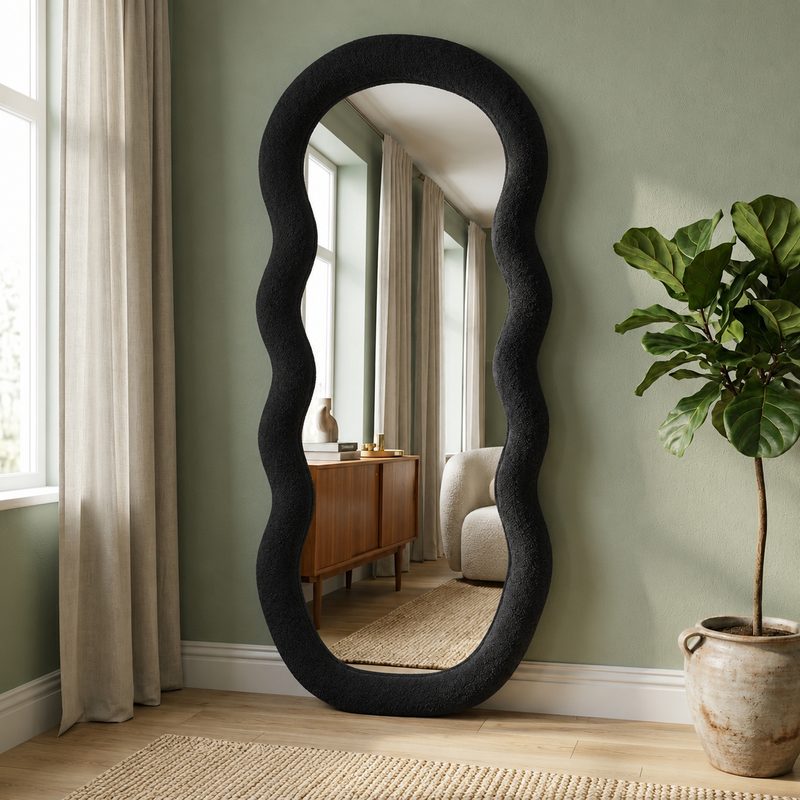 Miroir Bulle – Design Ondulé en Tissu Bouclette — photo 5