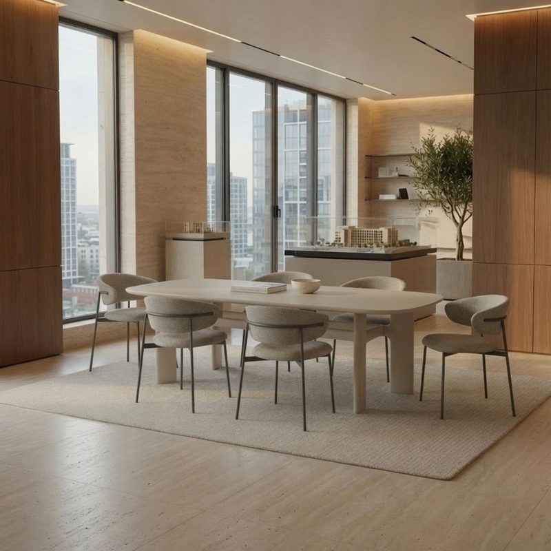 Table à manger Oria – Grande table en bois au design moderne — photo 2