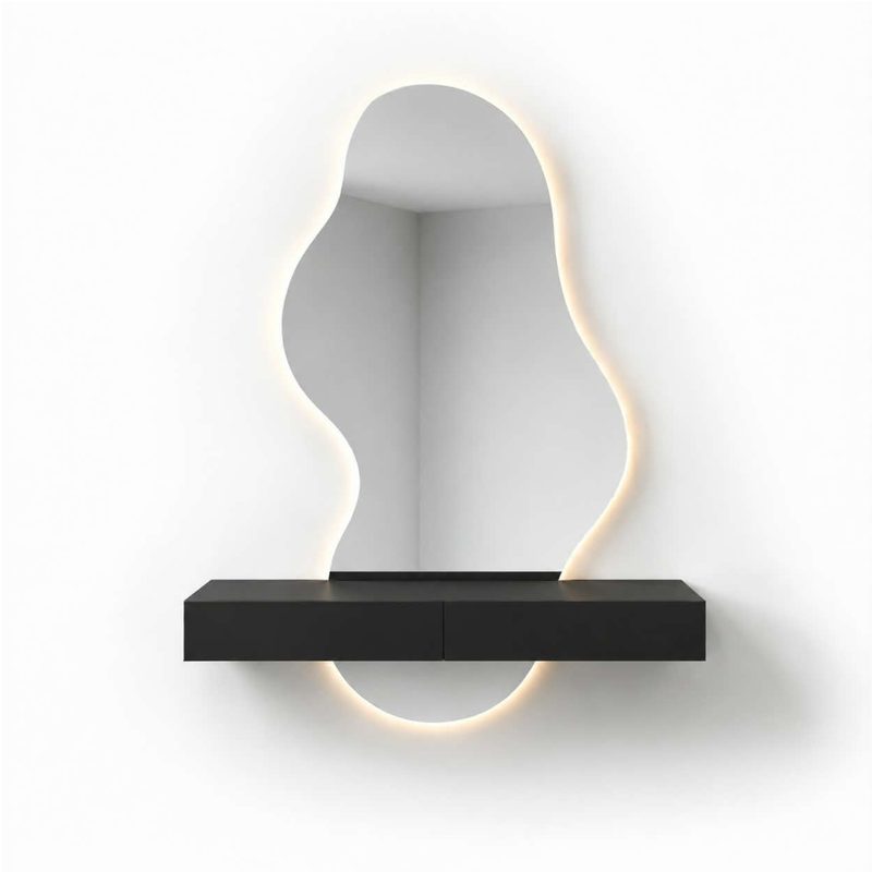 Duo Aura & Line – Miroir Curvy Avec Tiroir — photo 5