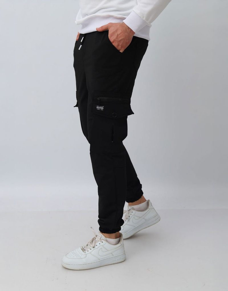 Ensemble Polo & Pantalon Cargo – Noir — photo 3