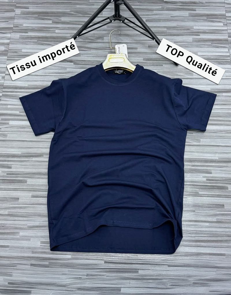 Lot de 5 T-shirts 100% Coton Stretch Col Rond – Top Qualité REF0164 — photo 5